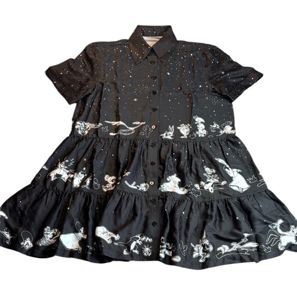 Blackmilk Dresses & Skirts - Rare NWT Blackmilk x Looney Tunes Chase Tiered Shirt Dress~LIMITED Size AU6 USXS
